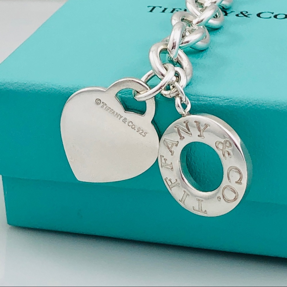 Authentic Please Return to Tiffany Heart Tag Toggle Necklace Sterling Silver - Picture 5 of 7